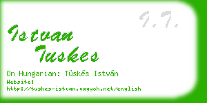 istvan tuskes business card
