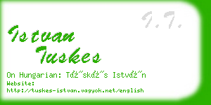 istvan tuskes business card